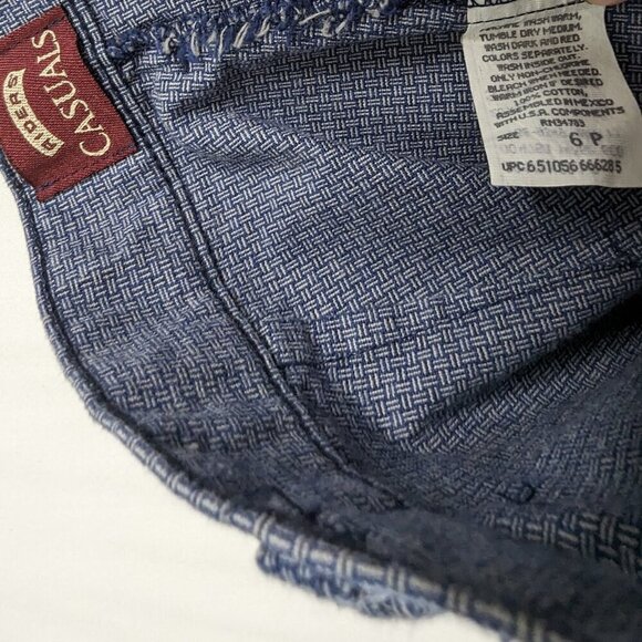 VTG Lee Blue Checkered High Rise Straight Leg Bareback Trousers - Picture 8 of 8